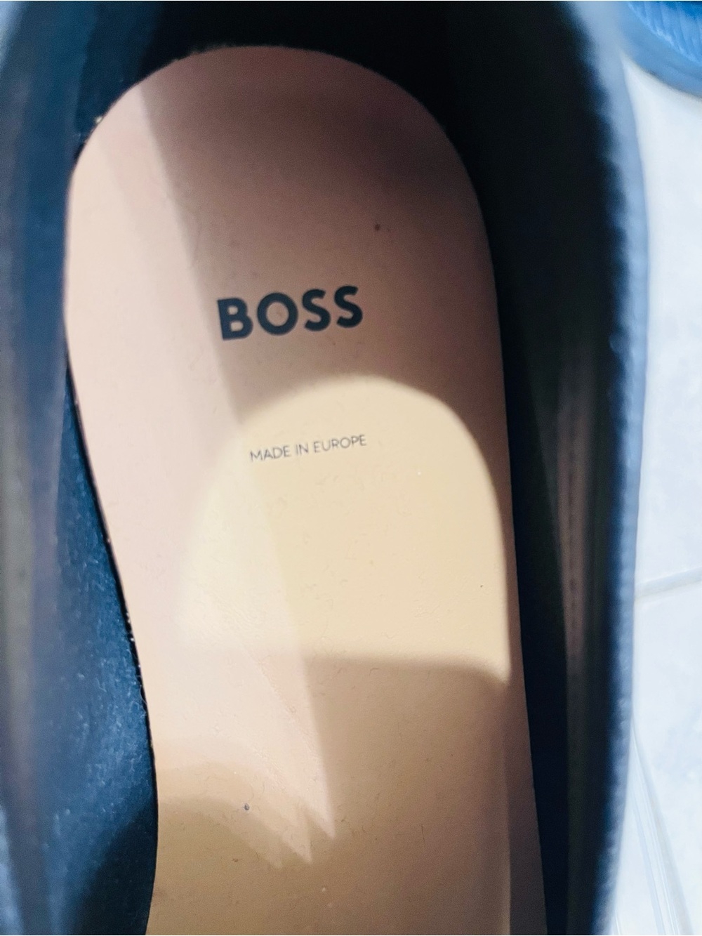 Boss Black Pebbled Leather Slip-On Loafers Size 43 or 10 men’s - Picture 7 of 7